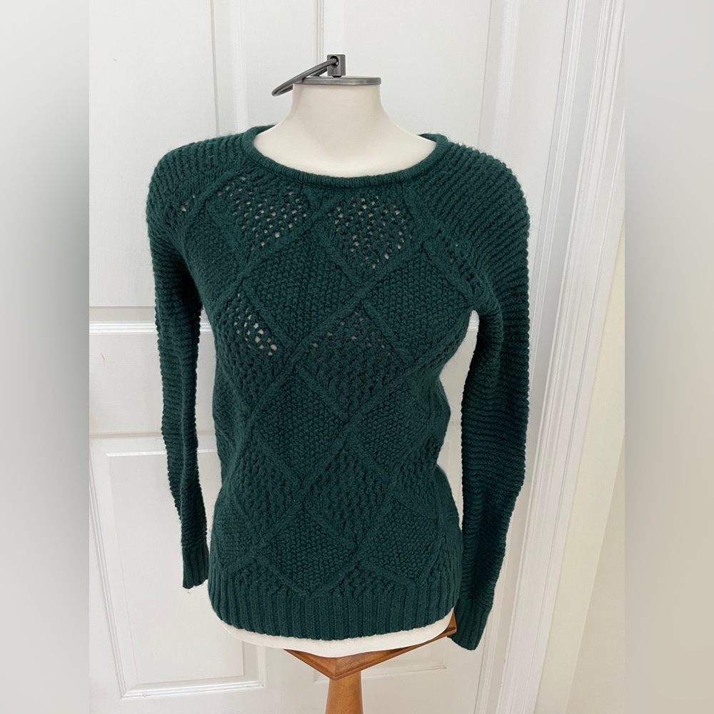 American Eagle Outfitters Teal Textured Knit Sweater size XS